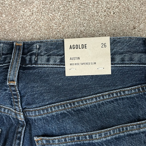 NWT Agolde Austin Mid Rise Tapered Slim - Picture 6 of 9